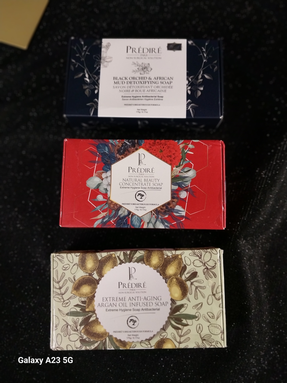 Set Of 3 Bars Luxury  Concentrate Soaps In Anti-Aging Antibacterial Detoxifying